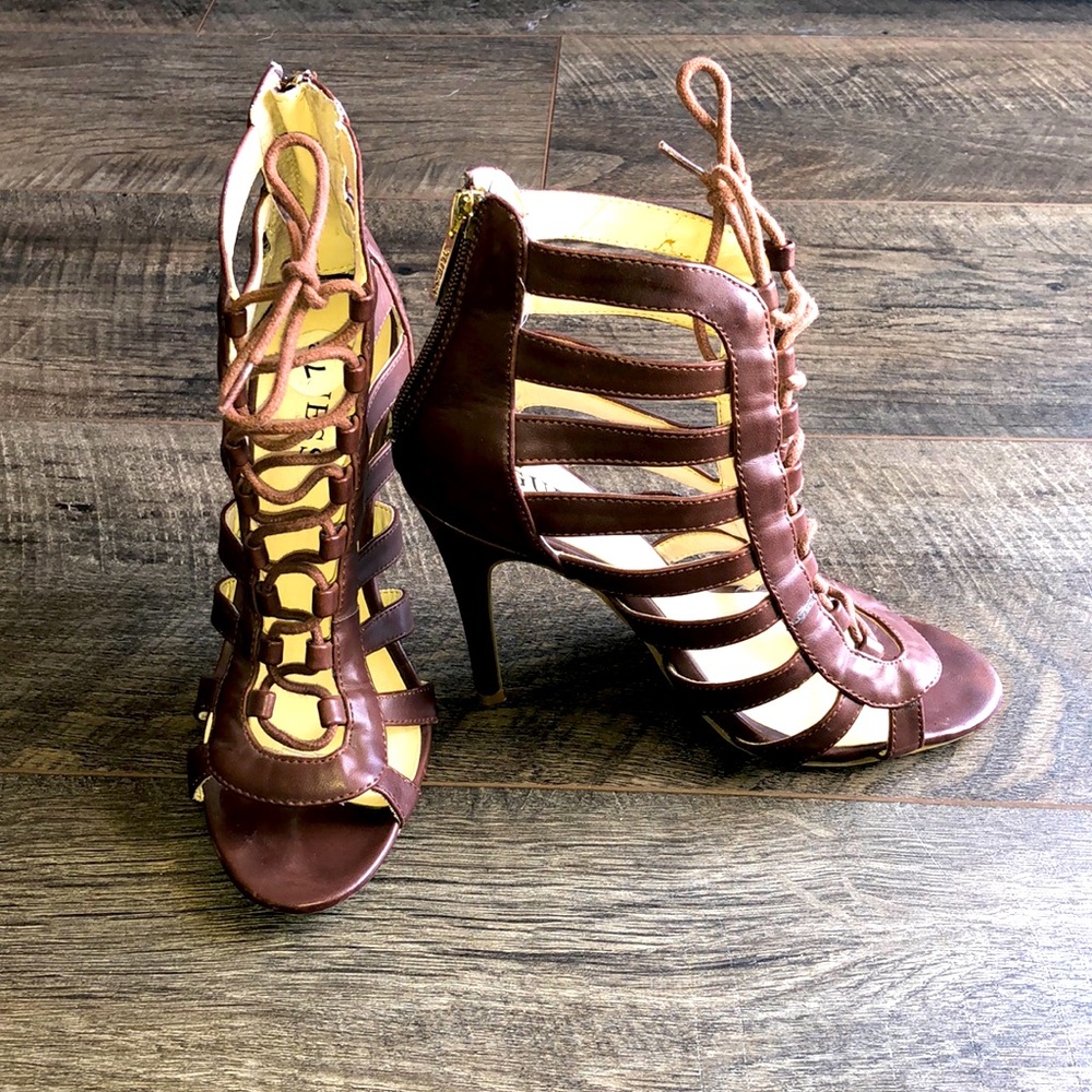 Guess Lace Up Bootie Sandals